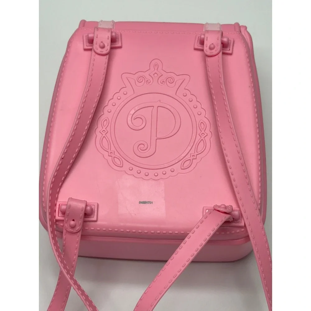 Disney Princess Pink Backpack Purse‎ with Crown Charm for Kids